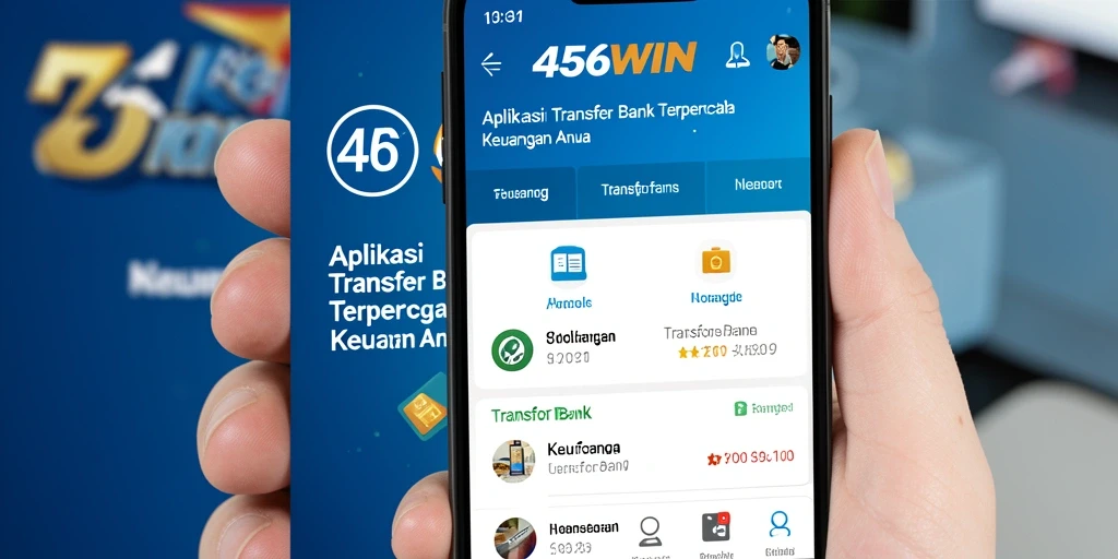 Tampilan antarmuka aplikasi Transfer Bank 456WIN yang modern dan mudah digunakan.