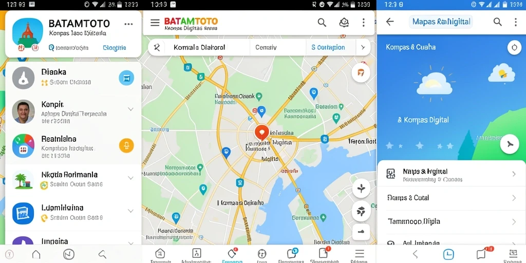 Tampilan antarmuka pengguna aplikasi Kompas Digital BATAMTOTO.