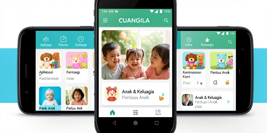 Tampilan antarmuka utama CUANGILA yang user-friendly untuk Pantau Anak.