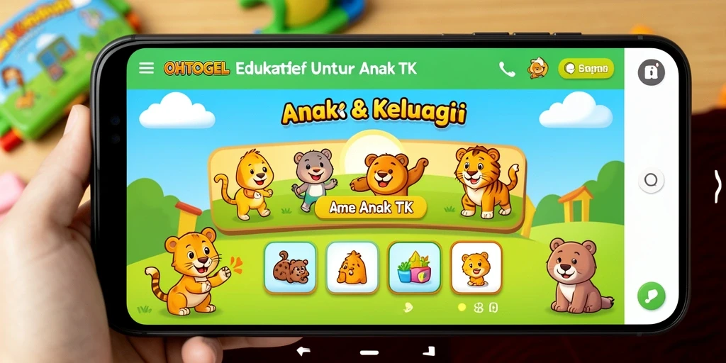 Tampilan antarmuka OHTOGEL yang ceria dan edukatif.