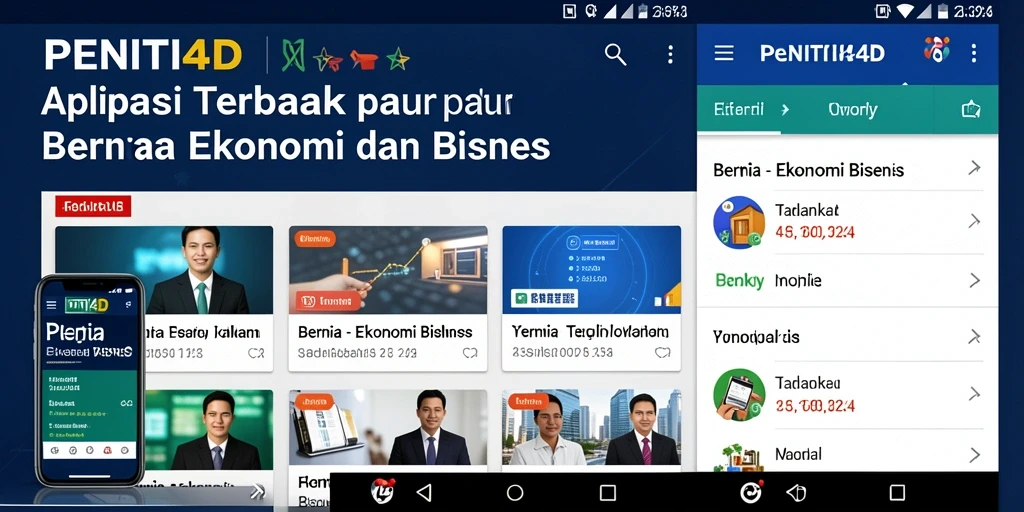 Screenshot utama PENITI4D menampilkan informasi ekonomi yang terkini.