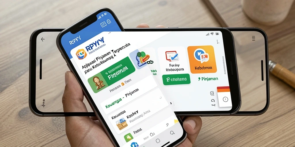 Antarmuka pengguna aplikasi RPYYY yang mudah digunakan untuk mengajukan pinjaman.