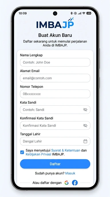 Panduan Mudah Daftar Akun imajbp untuk Pengguna Android